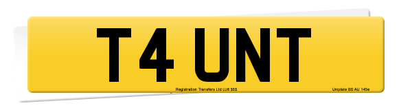 Registration number T4 UNT